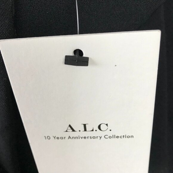 A.L.C. NWT Black Joanna Timeless Open Back Shelf bra Jumpsuit/Romper Sz 14 - Picture 14 of 14